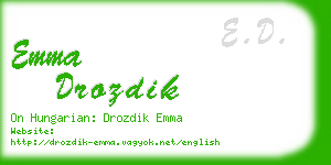 emma drozdik business card